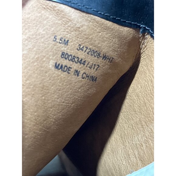 FRYE Brielle Rebel Peep Toe Women's Crackle Leather Bootie Ankle Boots White 5.5 - Picture 11 of 12